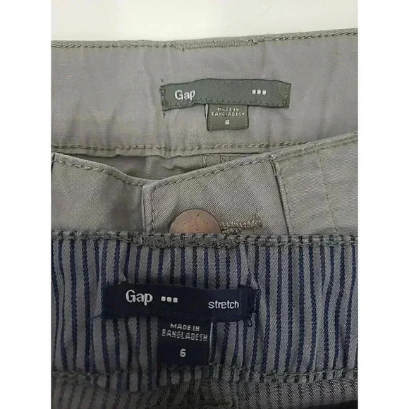 Gap Capri Pants Women's Size 6 Lot of 2 Grey and Striped - Picture 4 of 9
